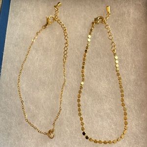 Tom Design Shop initial “C” bracelet set! Gold plated brass.